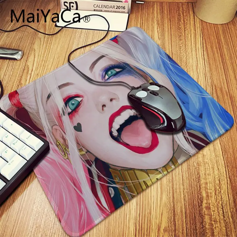 Нескользящий коврик для мыши Maiyaca Batman and Harley Quinn прочный резиновый игровой