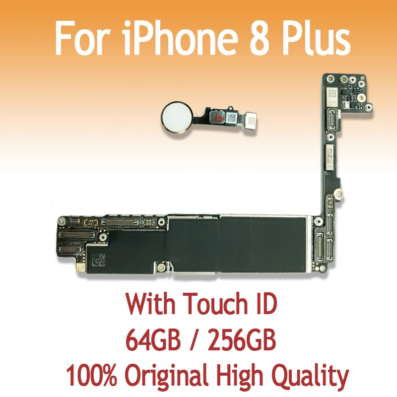 Original iphone motherboard mobile motherboard Motherboard for iPhone 8 Plus 64GB 256GB 5.5 Fingerprint Touch ID Unlocked IOS Logic Board Free iCloud