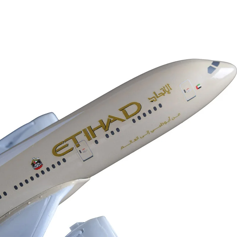 Модель самолета Etihad B787 20 см ремесла из сплава самолёт Боинг 787 авиационный