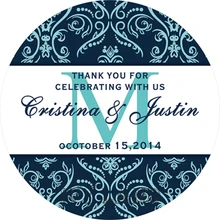 Новая бумага, индивидуальная клейкая наклейка/этикетка, для свадьбы/вечерние, круг 5 см, X242