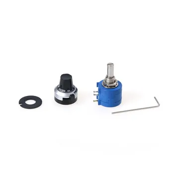 

1set 3590S-2-103L 3590S 10K ohm Precision Multiturn Potentiometer 10 Ring Adjustable Resistor + Turns Counting Dial Rotary Knob