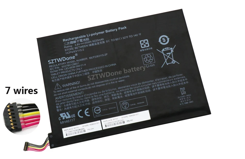 Sztwdone планшет ноутбук Батарея для hp Pavilion x2 10-j013tu 10-j014tu 10-j024tu 10-j025tu MLP3383115-2P MH46117 789609-001 аккумулятор большой емкости