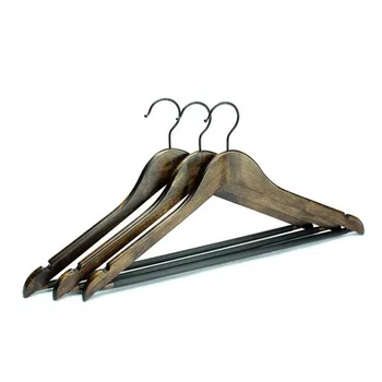 

Antique Wood Suits Hanger with Trouser Bar, Clothes Shop Hanger (12 pieces/ lot)