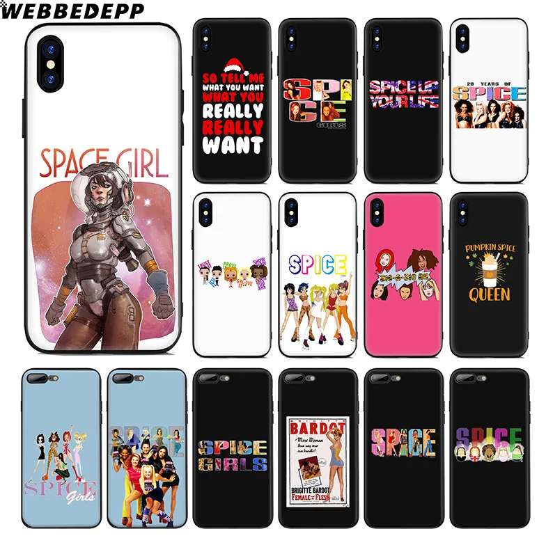 

WEBBEDEPP Spice Girls Soft Silicone Case for Apple iPhone 11 Pro Xr Xs Max X or 10 8 7 6 6S Plus 5 5S SE TPU