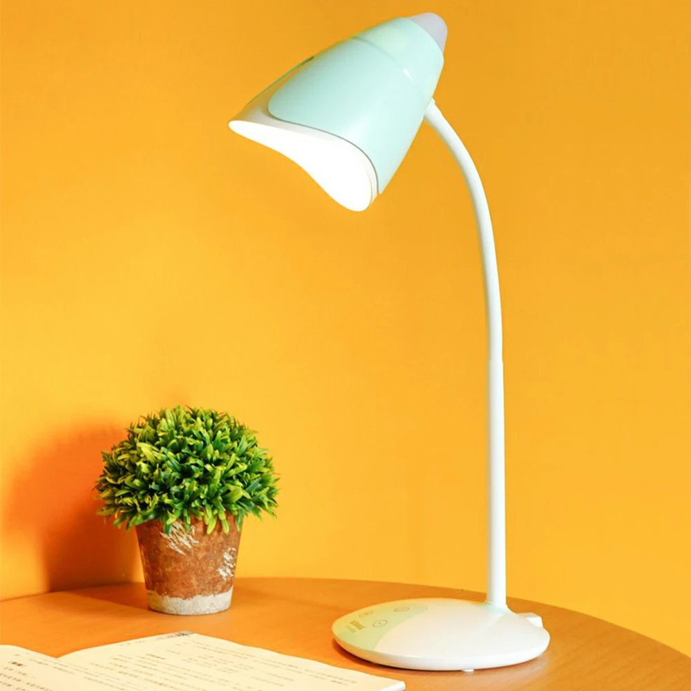 Interruptor de Toque Proteção para os Olhos Lâmpada de Mesa com Luz Candeeiro de Mesa Levou Cores Flexo Leitura Noturna Dimmer Usb Recarregável Lâmpadas Luz 3 14 Flexo Leitura Proteção para Os Olhos Lâmpada