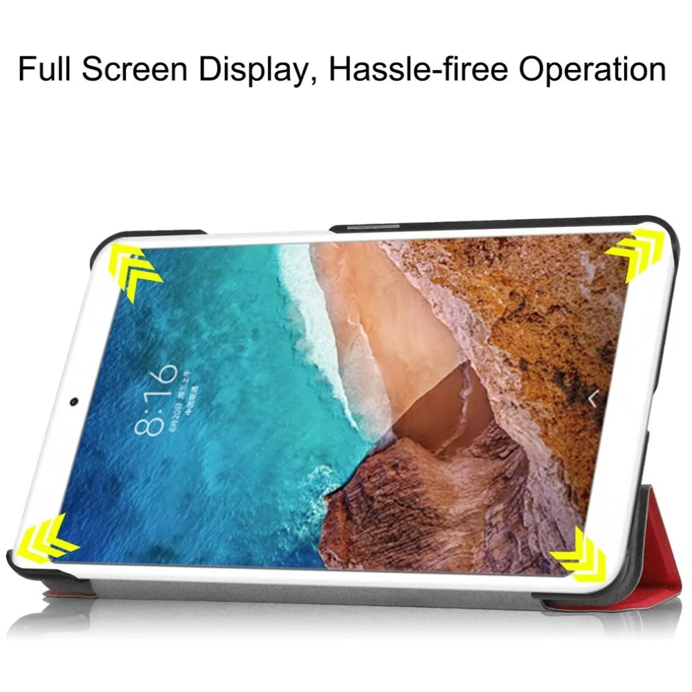 

Smart Flip Leather Case Auto Sleep/Wake Tablet Stand Cover Shockproof Anti-scratch Protective Case for Xiaomi Mi Pad 4 8