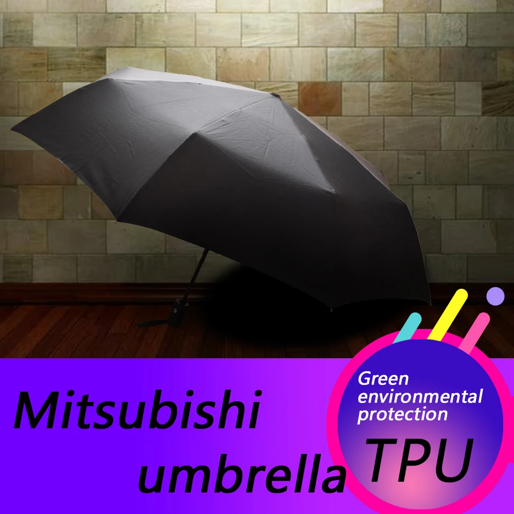 

Automatic Folding Umbrella Rain Sunshade Logo Umbrella Quality Windproof For Mitsubishi Lancer Outlander Asx Colt Pajero