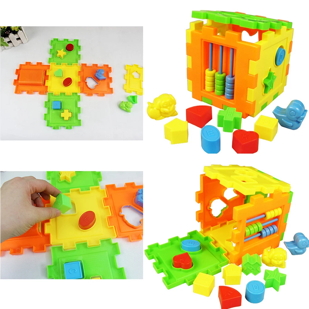 1pcs Plastic Sorting Toy Box Baby Educational Toy ABS Plastic Bricks