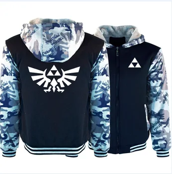 

Legend of Zelda Print New Zipper Costume Hoodies Men Anime Verse Hooded Cosplay Sweatshirts Streetwear Casual Tops