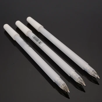 

3pcs 0.8mm White Ink Gel Pen Set Sketching Marker Pens for Artists Highlighter Black Paper Drawing Office Stationery Supplies