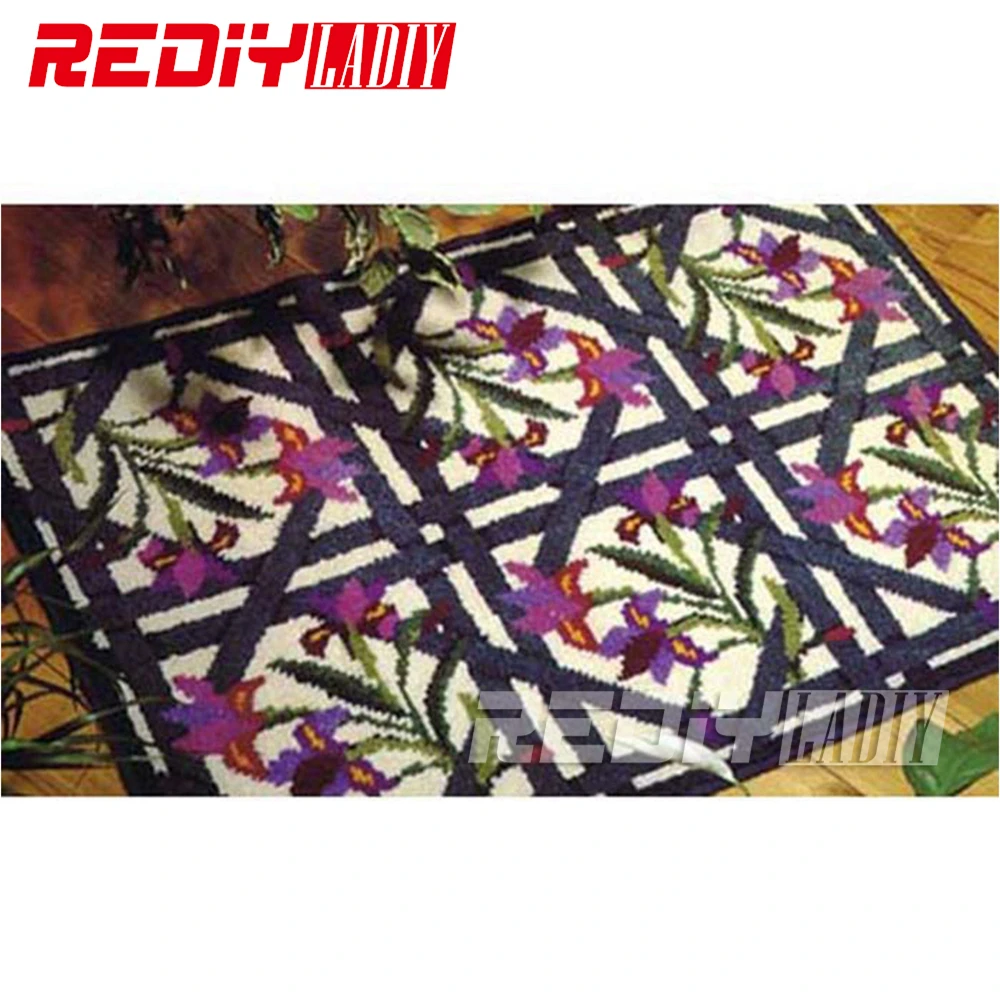 #^Special Price DIY Carpet Rug Orichid Flowers Blanket Latch Hook Rug Crocheting Tapestry 100% Acrylic Yarn Cushion Set for Embroidery Floor Mat #^Special Price DIY Carpet Rug Orichid Flowers Blanket Latch Hook Rug Crocheting Tapestry 100% Acrylic Yarn Cushion Set for Embroidery Floor Mat