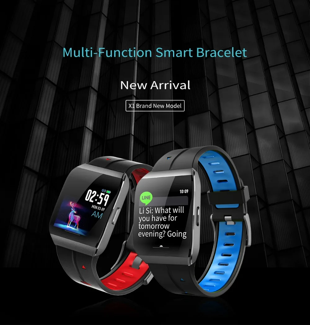 Смарт-часы Greentiger X1, монитор сердечного ритма, умные часы, погода, погода, фитнес-трекер, мульти-спортивный браслет для мужчин, Android IOS