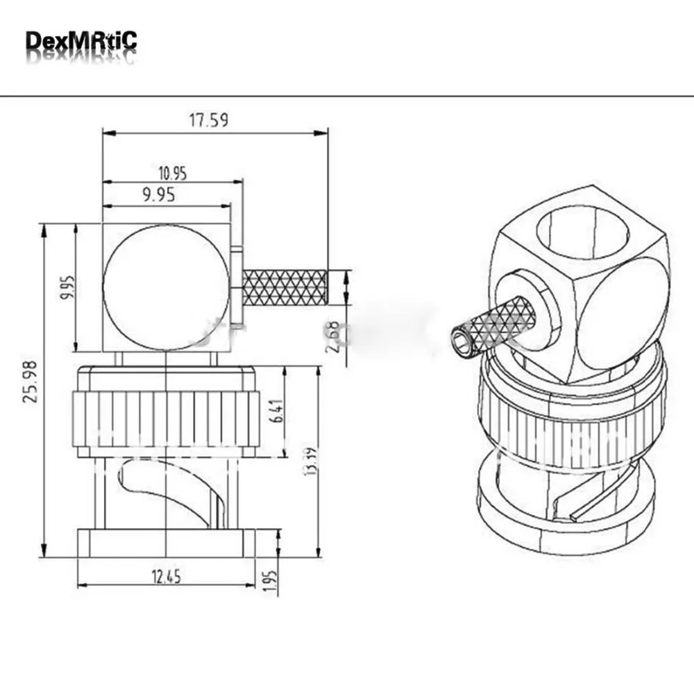 1 шт. BNC Мужской РЧ коаксиальный разъем обжимной RG316 RG174 LMR100 прямоугольный
