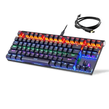 

MOTOSPEED Dual Mode Bluetooth Wireless and Wired Colorful RGB Backlit Adjust 83 keys Gaming Mechanical Keyboards td0713 DropShip