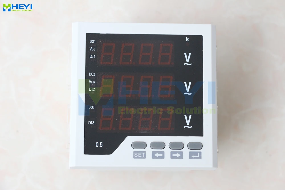 Трехфазный светодиодный цифровой измеритель напряжения переменного тока|led display