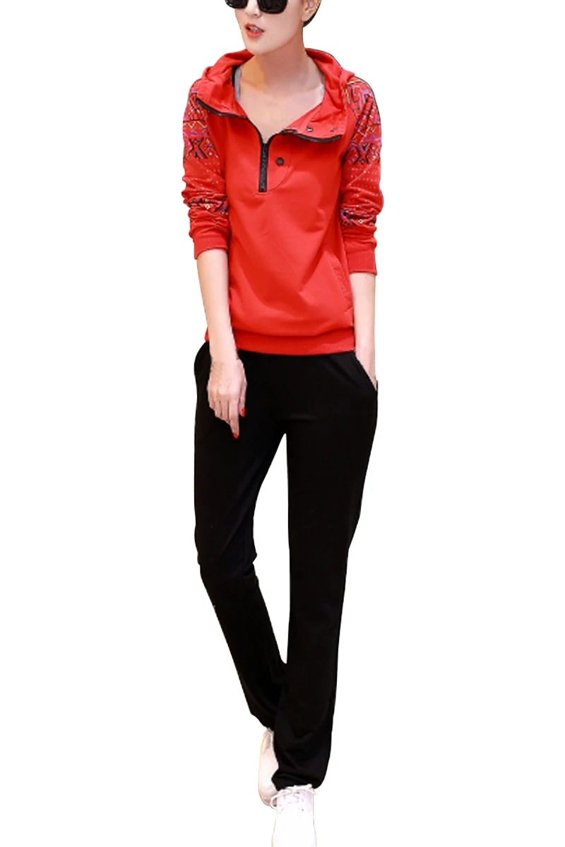 2PCS Women Jacket Sweat Pants Suit Sexy Set Track Suit