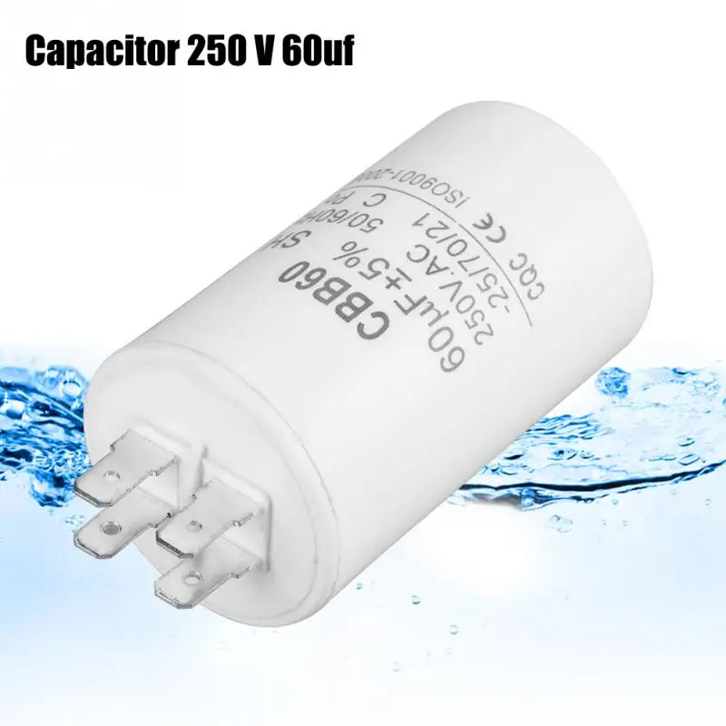 

1 PC CBB60 Cylinder Shaped Run Capacitor AC 250V Motor Run Capacitor 60uF 50/60HZ Motor Capacitor for Motor Pump