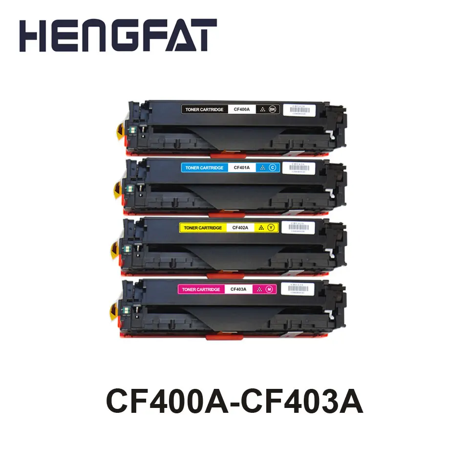 

Free shipping 1PCS Compatible toner cartridge for HP CF400A 400a CF401A CF402A 402a CF403A 403a 201A LASEJET M252dw/M277n/277dw