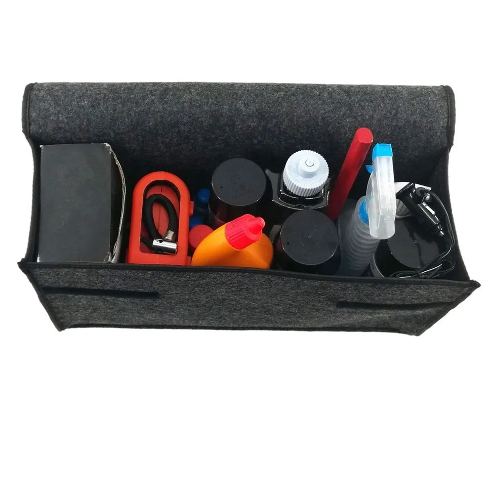Автомобильный мягкий войлочный ящик для хранения, сумка для багажника, ящик для инструментов, многофункциональные инструменты, органайзер, сумки, ковер, складной для аварийной коробки# YL