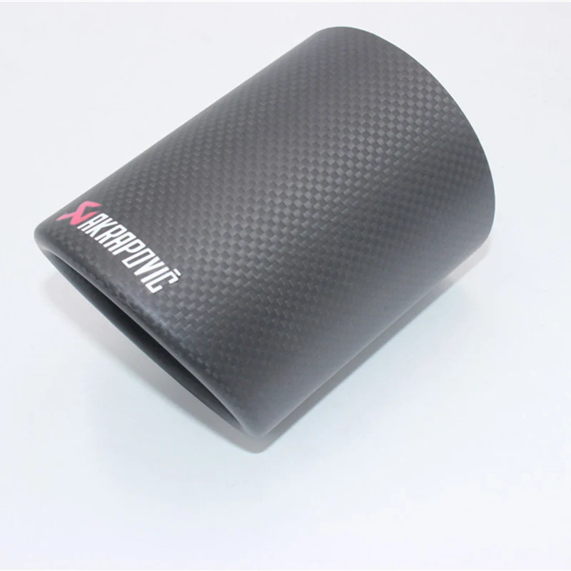 

1pc Akrapovic Exhaust pipe Cover Car Universal Exhaust Muffler Pipe Tip Exhaust Tip Cover With Full Carbon