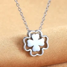 S925 серебро четыре-кулон в виде клевера серия Micro мозаика love ожерелье серебро 925 ювелирные изделия