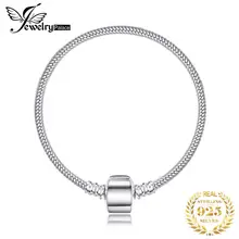 Jewelrypalace 925 Sterling Silver Bracelet Snake Chain Bangle Bracelets For Women Bracelet Fit Beads Charms Silver 925 original athenaie 925 sterling silver love snake chain charms bracelet