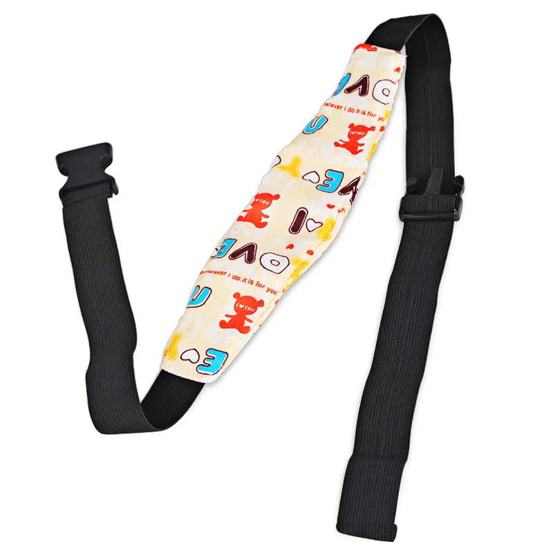 1Pcs Fixing Band Baby Kid Head Support Holder Letter Print Sleeping Belt Ca W9Q3