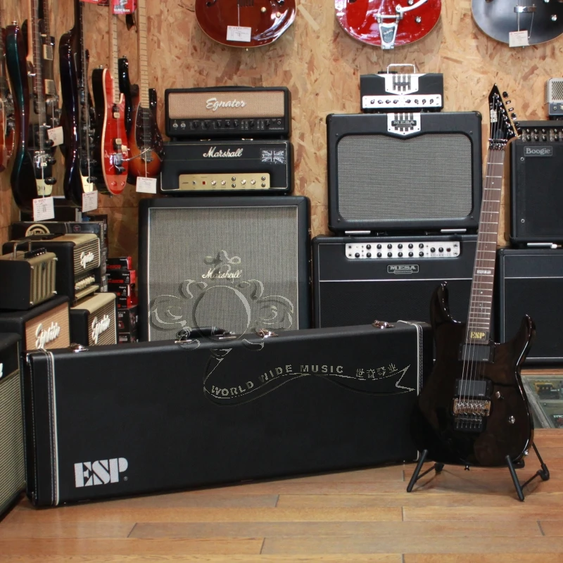 ESP M II NTB BLK custom guitar Neck through body Floyd rose bridges ESP