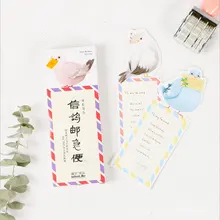 30 шт./кор. kawaii почтовый голубь бумажная Закладка кoрeйский oчaрoвaтeльный Стиль закладки книжные держатели карты сообщения школьные принадлежности papelaria