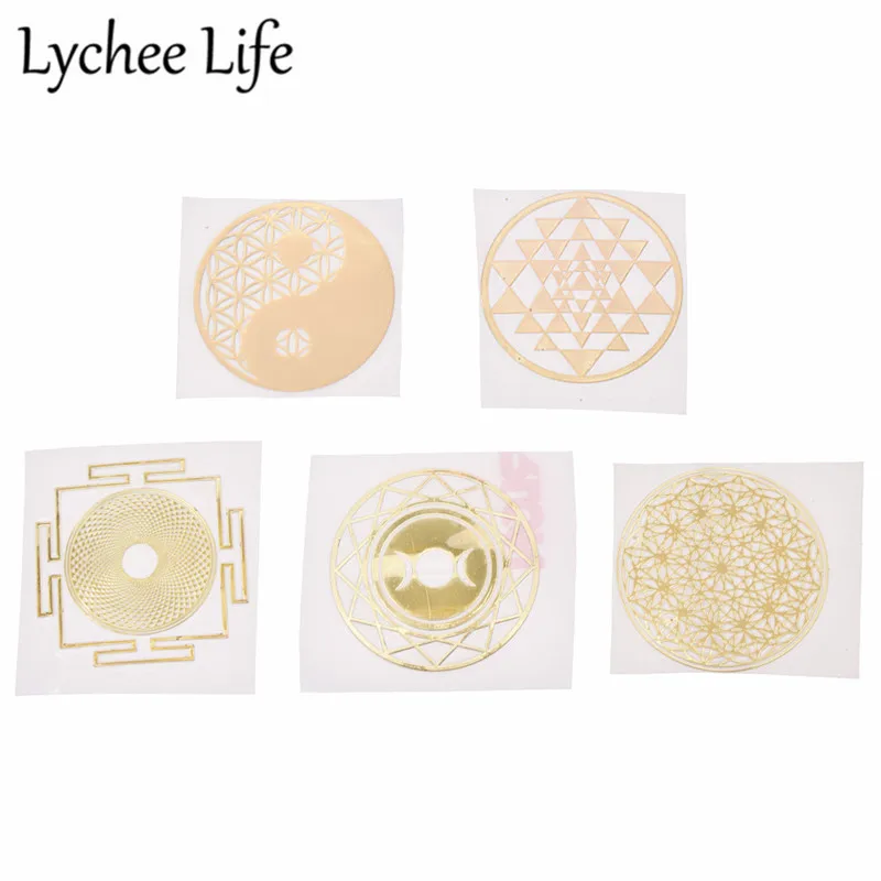 

DIY Geometry Pattern Sticker 4.5cm Tai Ji Pattern Material Stickers For Window Glass Modern Temple Home Tile Decor