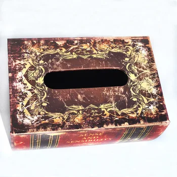 

Retro Style Wooden Tissue Boxes Seat Type Tissue Cases Gift Home Decoration Accessories Modern High Quality Wooden Craft