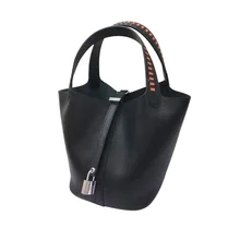 Для женщин кожа шоппер хозяйственная кошелек, дамская сумочка корзинка для завтрака дизайнерские H ключ блокировки корзина Хобо элегантные женские сумки