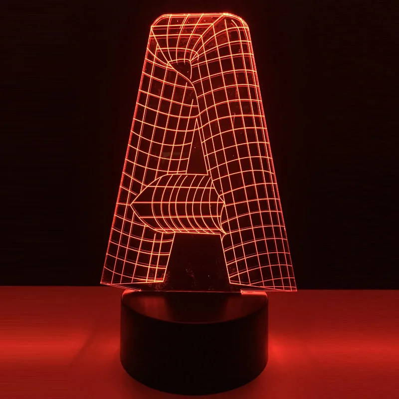 

2018 3D Lamp alphabet letter A Desk Table Night Lighting USB Touch Switch Remote Controller home bar decoration souvenir gifts