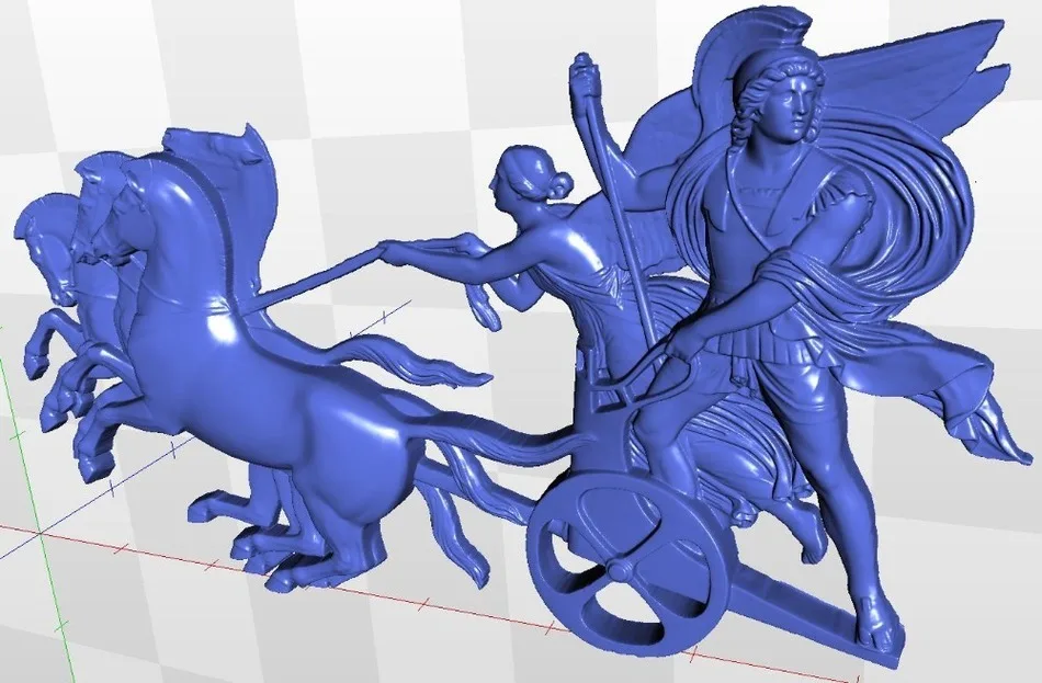 for cnc in STL file format 3d model relief Panno_chariot | Инструменты