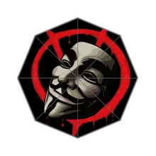 Модный дизайн зонтик на заказ V для Вендетта зонтик для мужчин и женщин Горячая Распродажа UMN-508