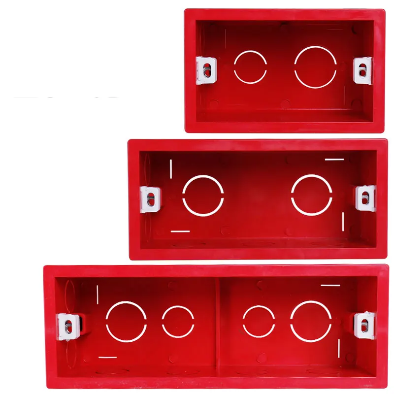 Очень высокого качества красная маленькая кассета Встроенная коробка задняя коробка для 101 мм* 67 мм стандарт США внутренняя Монтажная коробка для 118 мм* 72 мм