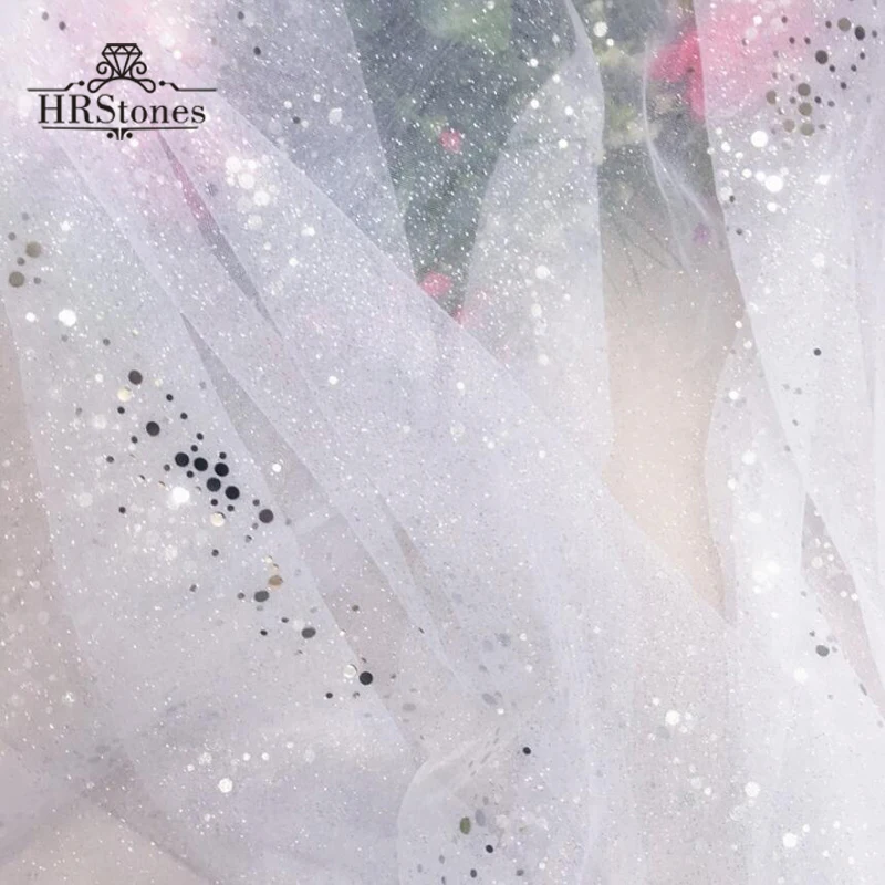 

Mesh Wave Point Sprinkling Gold Hot Powder Glitter Sequins Cloth Fashion Wedding Dress Dress Background Fabric