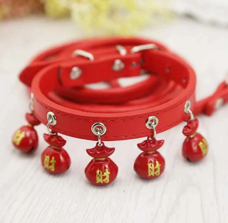 Pet Supplies Cat Dog Bell Dog Collar Cat Collar with bow Teddy Small