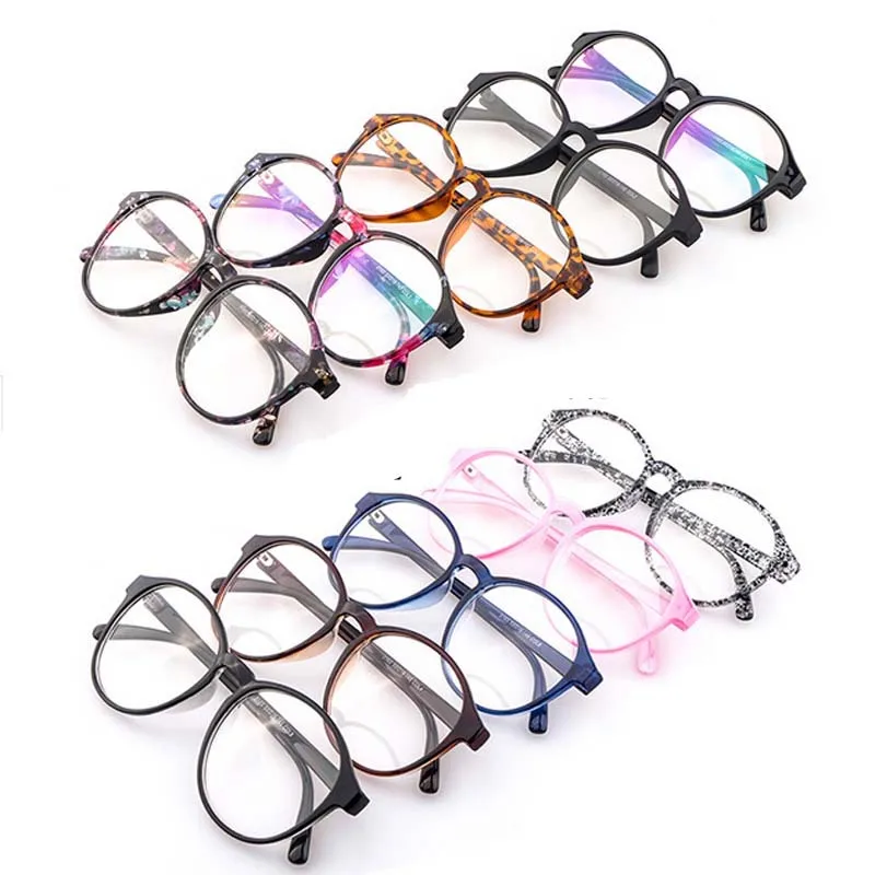 

10pcs/lot Eyeglasses Frames Big Prescription Glass Frame Women Round Glasses Frame Brand Myopia Optical Frame Armacao De Oculos