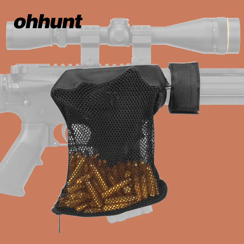 

Ohhunt Tactical AR15 Ammo Brass Shell Catcher Zippered Closure Quick Unload Magazine Hunting Accessories Nylon Mesh Black