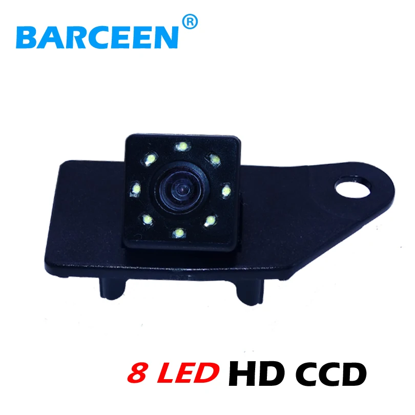 Kopen Breng voor mitsubishi rvr asx 2013 2014 shock prooof kleurrijke nachtzicht 170 hoek auto achter achteruitrijcamera auto wire + 8 led