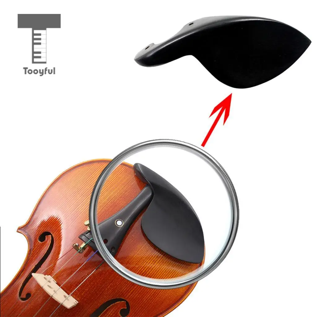 Tooyful 15 Pieces Ebony Soundpost Endpin Chinrest Screws Bridge for 4/4 Size Violin Fiddle Replacement Parts