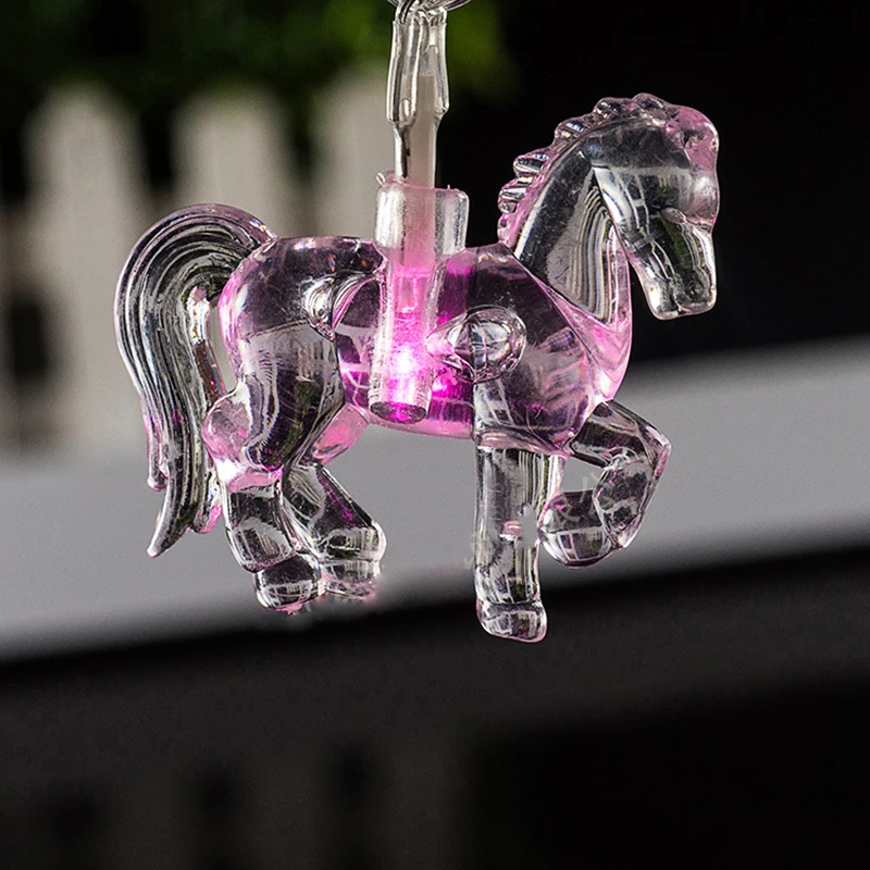 New Year Party Suppliers Pink Fairy Animals Horses String Lights Transparent Crystal mini Rope