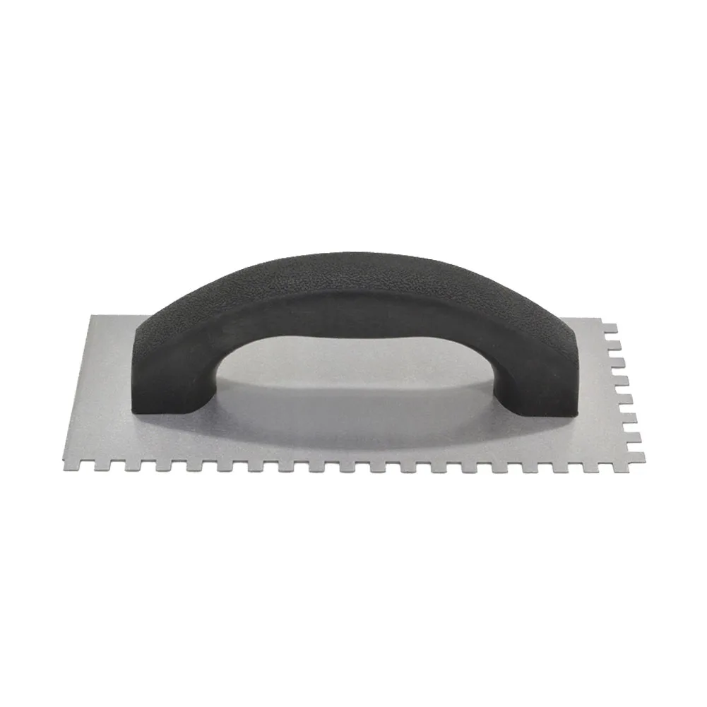 

Home Sawtooth Curved Handle Wall Tiling Tool Steel Plastering Multifunctional Portable Professional Square Trowel Decoration