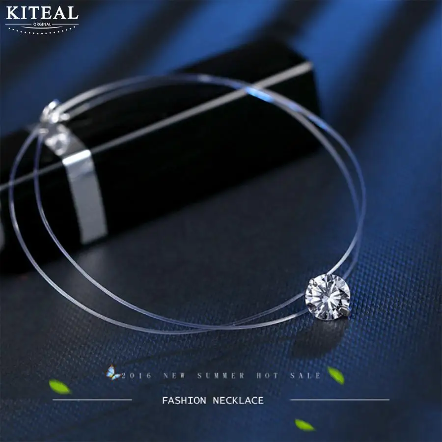 KITEAL рыболовная Хрустальная леска серебряного цвета чокер женское короткое колье