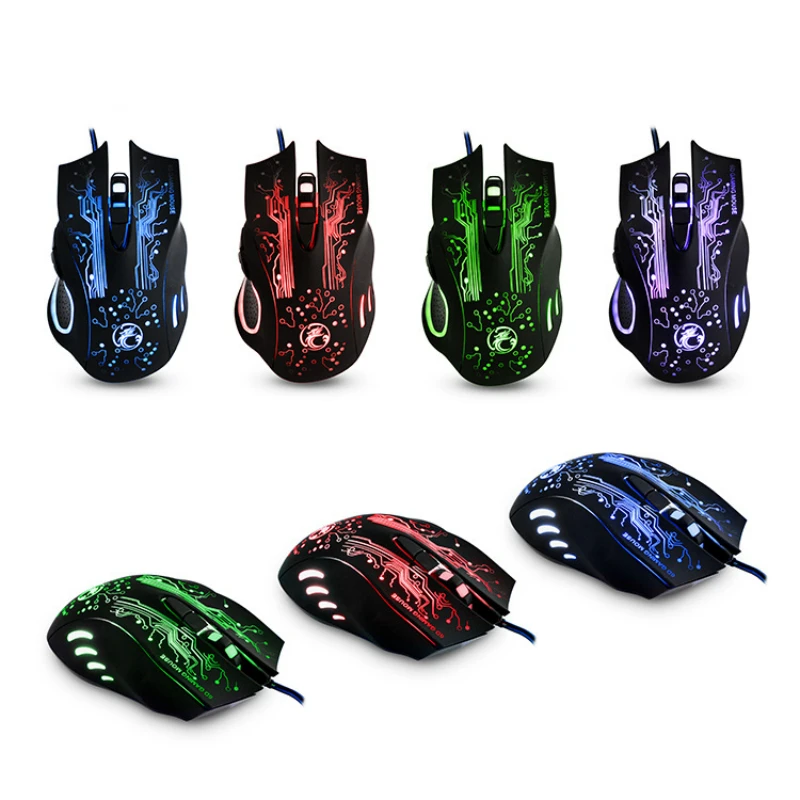 USB игровая оптическая мышь дыхсветодио дный ательная светодиодная красочная
