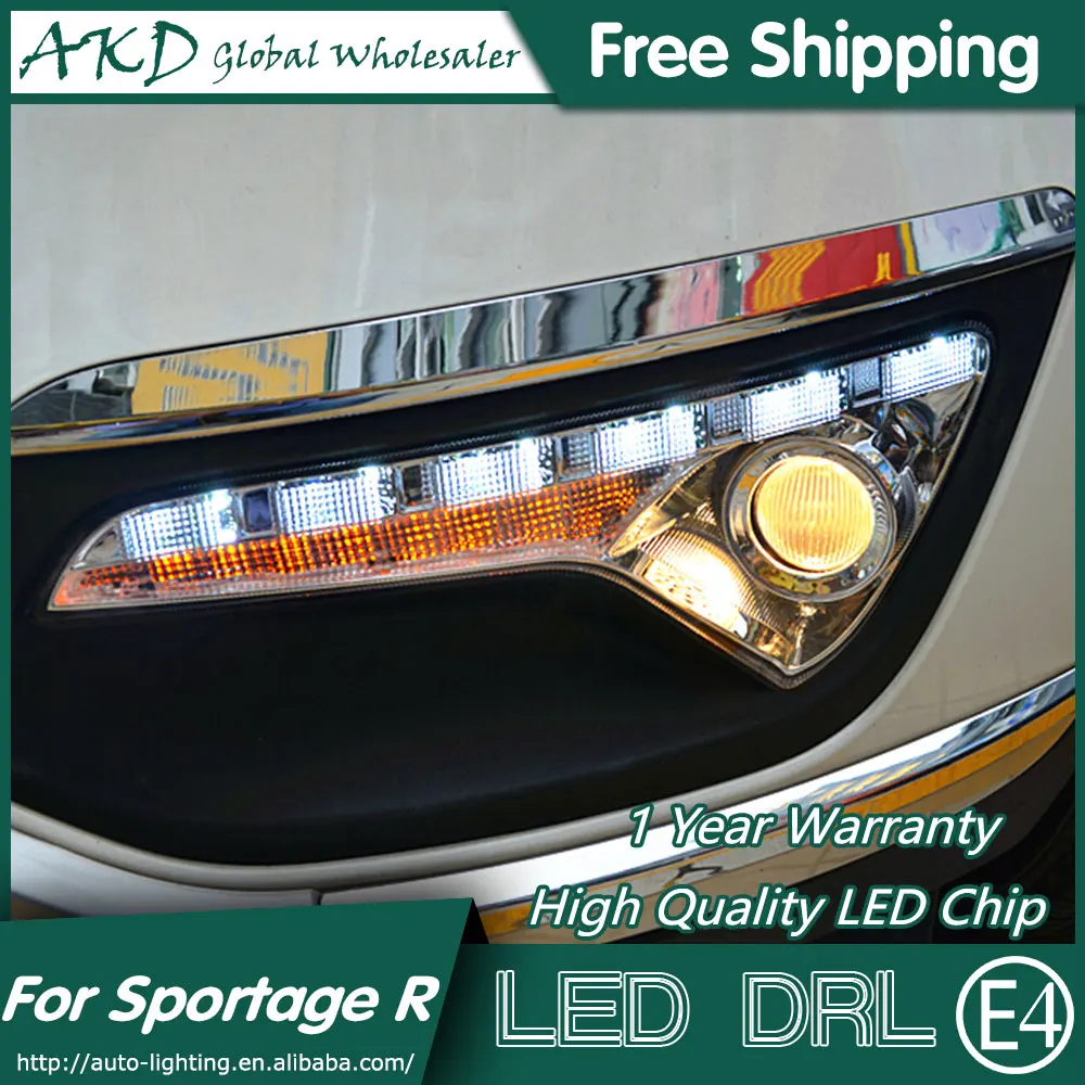 

AKD Car Styling for Kia Sportage R DRL 2012 SportageR LED DRL Turn Signal LED Running Light Fog Light Parking Accessories