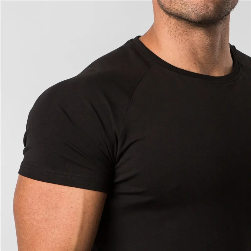 ALPHALETE Новая мужская футболка для тренажерного зала фитнес-футболки для бодибилдинга мужские модные футболки хлопок короткий рукав Повседневная брендовая одежда