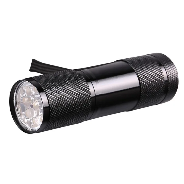 XANES U01 Многофункциональный 9x светодиодный ультрафиолетовый светильник УФ светодиодный светильник-вспышка флуоресцентная ручка обнаружения AAA ультрафиолетовая вспышка светильник фонарь - Испускаемый цвет: Black