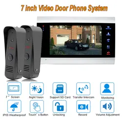 Новый 7 "TFT 1200TVL видео телефон двери дверные звонки домофон системы дома монитор для камеры слежения с ip65 непромокаемые 2 в 1